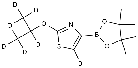 2-((oxetan-3-yl-d5)oxy)-4-(4,4,5,5-tetramethyl-1,3,2-dioxaborolan-2-yl)thiazole-5-d Structure