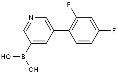 B-[5-(2,4-Difluorophenyl)-3-pyridinyl]boronic acid 结构式