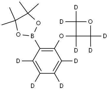 4,4,5,5-tetramethyl-2-(2-((oxetan-3-yl-d5)oxy)phenyl-3,4,5,6-d4)-1,3,2-dioxaborolane Structure