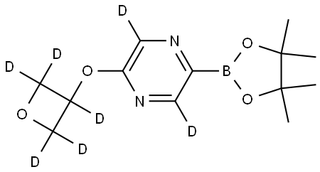 2-((oxetan-3-yl-d5)oxy)-5-(4,4,5,5-tetramethyl-1,3,2-dioxaborolan-2-yl)pyrazine-3,6-d2 Structure