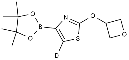 2-(oxetan-3-yloxy)-4-(4,4,5,5-tetramethyl-1,3,2-dioxaborolan-2-yl)thiazole-5-d Structure