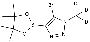 5-bromo-1-(methyl-d3)-4-(4,4,5,5-tetramethyl-1,3,2-dioxaborolan-2-yl)-1H-1,2,3-triazole Structure