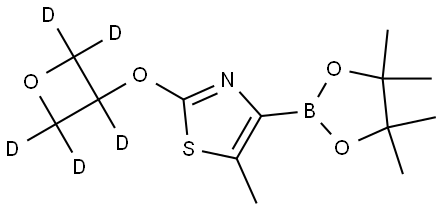 5-methyl-2-((oxetan-3-yl-d5)oxy)-4-(4,4,5,5-tetramethyl-1,3,2-dioxaborolan-2-yl)thiazole Structure