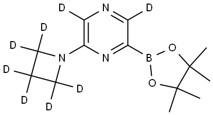 2-(azetidin-1-yl-d6)-6-(4,4,5,5-tetramethyl-1,3,2-dioxaborolan-2-yl)pyrazine-3,5-d2 Structure