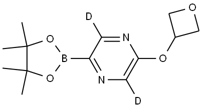 2-(oxetan-3-yloxy)-5-(4,4,5,5-tetramethyl-1,3,2-dioxaborolan-2-yl)pyrazine-3,6-d2 Structure