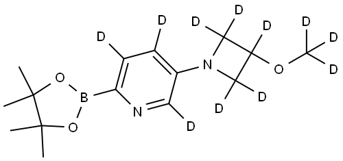 5-(3-(methoxy-d3)azetidin-1-yl-2,2,3,4,4-d5)-2-(4,4,5,5-tetramethyl-1,3,2-dioxaborolan-2-yl)pyridine-3,4,6-d3 Structure