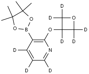 2-((oxetan-3-yl-d5)oxy)-3-(4,4,5,5-tetramethyl-1,3,2-dioxaborolan-2-yl)pyridine-4,5,6-d3 Structure