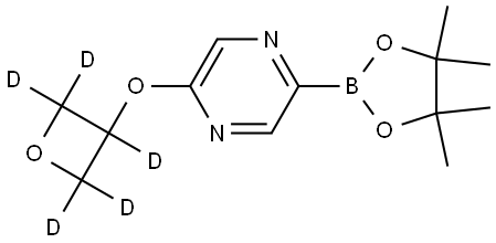 2-((oxetan-3-yl-d5)oxy)-5-(4,4,5,5-tetramethyl-1,3,2-dioxaborolan-2-yl)pyrazine Structure