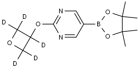 2-((oxetan-3-yl-d5)oxy)-5-(4,4,5,5-tetramethyl-1,3,2-dioxaborolan-2-yl)pyrimidine Structure