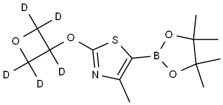 4-methyl-2-((oxetan-3-yl-d5)oxy)-5-(4,4,5,5-tetramethyl-1,3,2-dioxaborolan-2-yl)thiazole Structure