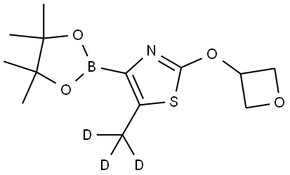 5-(methyl-d3)-2-(oxetan-3-yloxy)-4-(4,4,5,5-tetramethyl-1,3,2-dioxaborolan-2-yl)thiazole Structure