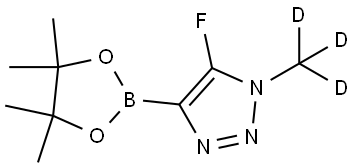 5-fluoro-1-(methyl-d3)-4-(4,4,5,5-tetramethyl-1,3,2-dioxaborolan-2-yl)-1H-1,2,3-triazole Structure