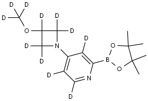 4-(3-(methoxy-d3)azetidin-1-yl-2,2,3,4,4-d5)-2-(4,4,5,5-tetramethyl-1,3,2-dioxaborolan-2-yl)pyridine-3,5,6-d3 Structure