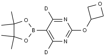 2-(oxetan-3-yloxy)-5-(4,4,5,5-tetramethyl-1,3,2-dioxaborolan-2-yl)pyrimidine-4,6-d2 Structure