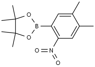 2-(4,5-dimethyl-2-nitrophenyl)-4,4,5,5-tetramethyl-1,3,2-dioxaborolane,2365479-58-7,结构式