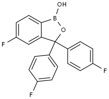 5-Fluoro-3,3-bis(4-fluorophenyl)benzo[c][1,2]oxaborol-1(3H)-ol Structure