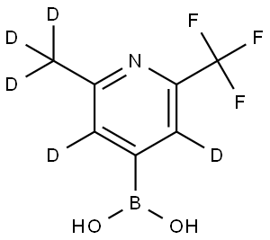 (2-(methyl-d3)-6-(trifluoromethyl)pyridin-4-yl-3,5-d2)boronic acid 结构式