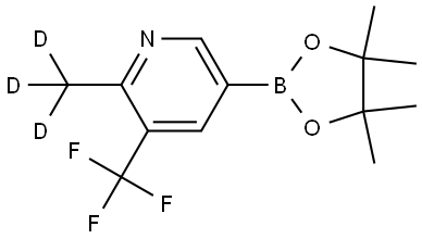 2-(methyl-d3)-5-(4,4,5,5-tetramethyl-1,3,2-dioxaborolan-2-yl)-3-(trifluoromethyl)pyridine 结构式