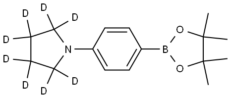 1-(4-(4,4,5,5-tetramethyl-1,3,2-dioxaborolan-2-yl)phenyl)pyrrolidine-2,2,3,3,4,4,5,5-d8 Structure