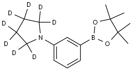 1-(3-(4,4,5,5-tetramethyl-1,3,2-dioxaborolan-2-yl)phenyl)pyrrolidine-2,2,3,3,4,4,5,5-d8 Structure