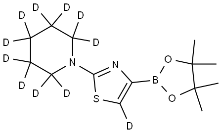 2-(piperidin-1-yl-d10)-4-(4,4,5,5-tetramethyl-1,3,2-dioxaborolan-2-yl)thiazole-5-d Structure