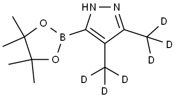 4,5-bis(methyl-d3)-3-(4,4,5,5-tetramethyl-1,3,2-dioxaborolan-2-yl)-1H-pyrazole Structure