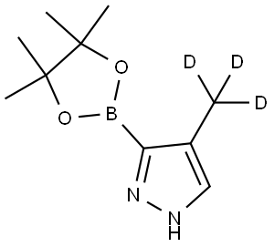 4-(methyl-d3)-3-(4,4,5,5-tetramethyl-1,3,2-dioxaborolan-2-yl)-1H-pyrazole Structure