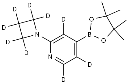 2-(azetidin-1-yl-d6)-4-(4,4,5,5-tetramethyl-1,3,2-dioxaborolan-2-yl)pyridine-3,5,6-d3 Structure