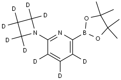 2-(azetidin-1-yl-d6)-6-(4,4,5,5-tetramethyl-1,3,2-dioxaborolan-2-yl)pyridine-3,4,5-d3 Structure