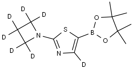 2-(azetidin-1-yl-d6)-5-(4,4,5,5-tetramethyl-1,3,2-dioxaborolan-2-yl)thiazole-4-d Structure