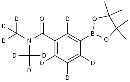 N,N-bis(methyl-d3)-3-(4,4,5,5-tetramethyl-1,3,2-dioxaborolan-2-yl)benzamide-2,4,5,6-d4 Structure