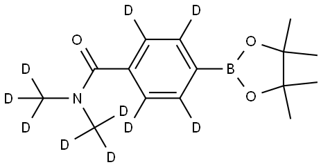 N,N-bis(methyl-d3)-4-(4,4,5,5-tetramethyl-1,3,2-dioxaborolan-2-yl)benzamide-2,3,5,6-d4 Structure