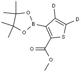 methyl 3-(4,4,5,5-tetramethyl-1,3,2-dioxaborolan-2-yl)thiophene-2-carboxylate-4,5-d2 Structure