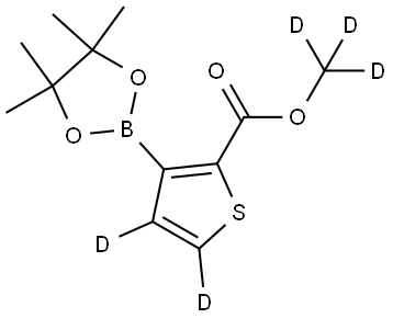 methyl-d3 3-(4,4,5,5-tetramethyl-1,3,2-dioxaborolan-2-yl)thiophene-2-carboxylate-4,5-d2 Structure