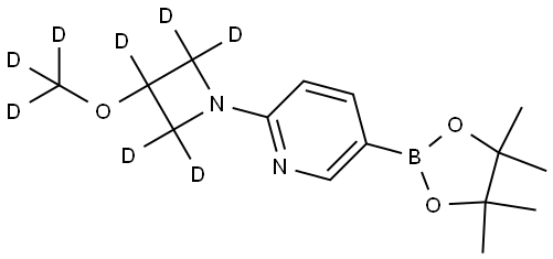 2-(3-(methoxy-d3)azetidin-1-yl-2,2,3,4,4-d5)-5-(4,4,5,5-tetramethyl-1,3,2-dioxaborolan-2-yl)pyridine Structure