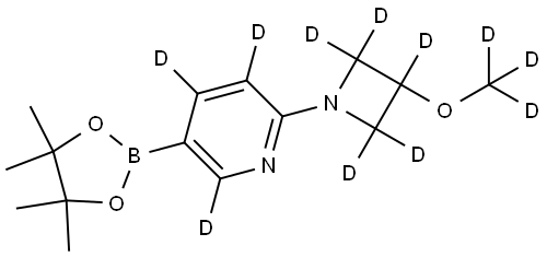 2-(3-(methoxy-d3)azetidin-1-yl-2,2,3,4,4-d5)-5-(4,4,5,5-tetramethyl-1,3,2-dioxaborolan-2-yl)pyridine-3,4,6-d3 Structure