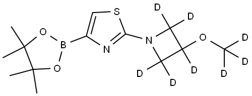 2-(3-(methoxy-d3)azetidin-1-yl-2,2,3,4,4-d5)-4-(4,4,5,5-tetramethyl-1,3,2-dioxaborolan-2-yl)thiazole Structure