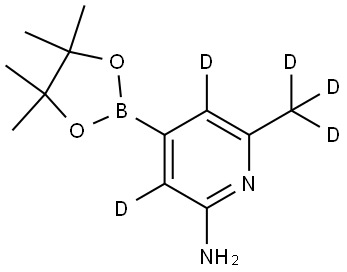 6-(methyl-d3)-4-(4,4,5,5-tetramethyl-1,3,2-dioxaborolan-2-yl)pyridin-3,5-d2-2-amine Structure