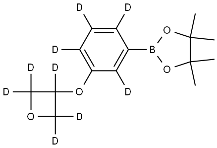 4,4,5,5-tetramethyl-2-(3-((oxetan-3-yl-d5)oxy)phenyl-2,4,5,6-d4)-1,3,2-dioxaborolane Structure