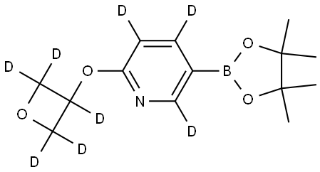 2-((oxetan-3-yl-d5)oxy)-5-(4,4,5,5-tetramethyl-1,3,2-dioxaborolan-2-yl)pyridine-3,4,6-d3 Structure