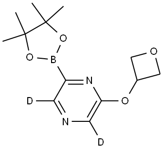 2-(oxetan-3-yloxy)-6-(4,4,5,5-tetramethyl-1,3,2-dioxaborolan-2-yl)pyrazine-3,5-d2 Structure