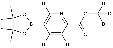 methyl-d3 5-(4,4,5,5-tetramethyl-1,3,2-dioxaborolan-2-yl)picolinate-3,4,6-d3 Structure