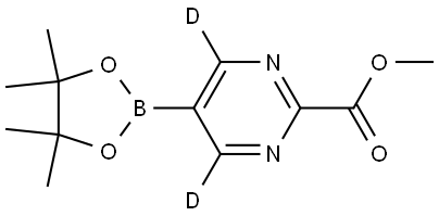 Methyl 5-(4,4,5,5-tetramethyl-1,3,2-dioxaborolan-2-yl)pyrimidine-2-carboxylate-d2 Structure