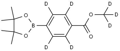 methyl-d3 4-(4,4,5,5-tetramethyl-1,3,2-dioxaborolan-2-yl)benzoate-2,3,5,6-d4 化学構造式