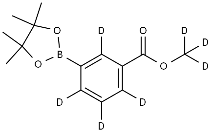 methyl-d3 3-(4,4,5,5-tetramethyl-1,3,2-dioxaborolan-2-yl)benzoate-2,4,5,6-d4 Struktur