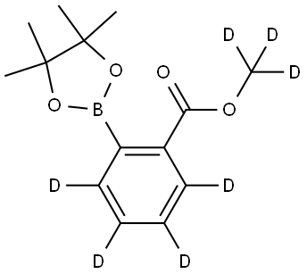 methyl-d3 2-(4,4,5,5-tetramethyl-1,3,2-dioxaborolan-2-yl)benzoate-3,4,5,6-d4 Structure