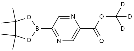 methyl-d3 5-(4,4,5,5-tetramethyl-1,3,2-dioxaborolan-2-yl)pyrazine-2-carboxylate Structure