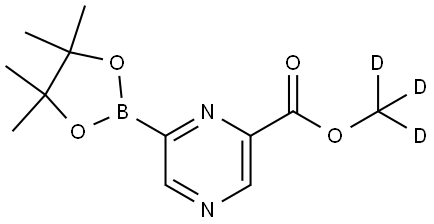 methyl-d3 6-(4,4,5,5-tetramethyl-1,3,2-dioxaborolan-2-yl)pyrazine-2-carboxylate 化学構造式