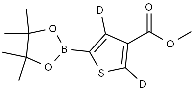 methyl 5-(4,4,5,5-tetramethyl-1,3,2-dioxaborolan-2-yl)thiophene-3-carboxylate-2,4-d2 Struktur