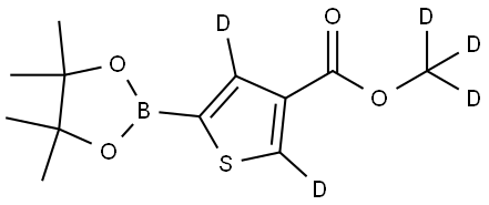 methyl-d3 5-(4,4,5,5-tetramethyl-1,3,2-dioxaborolan-2-yl)thiophene-3-carboxylate-2,4-d2 Structure